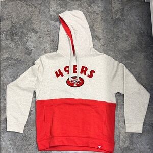 Men’s 49ers Gray and Red Hoodie (Large)